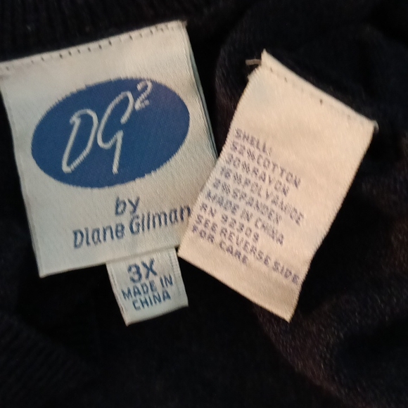 DG2 by Diane Gilman women's 3XL charcoal gray light weight sweater - Picture 17 of 17